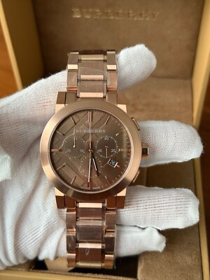 Burberry Men's Watch Chronograph The City 42mm Rose Gold BU9353 | eBay