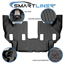 SMARTLINER Floor Mat 3rd Row Liner 2017-2021 Infiniti QX56 QX80 Nissan Armada