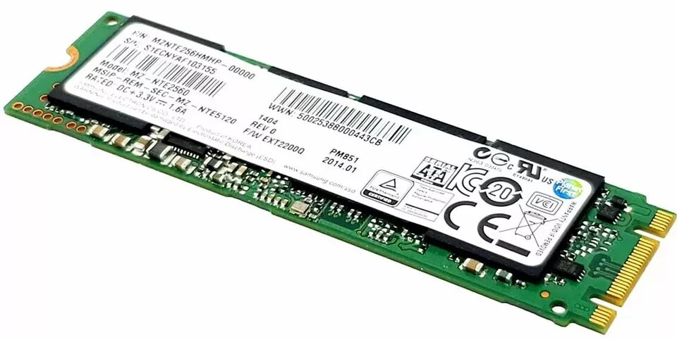M.2 SSD 256GB SATA Double Notch with Windows 11 UEFI Installed | eBay
