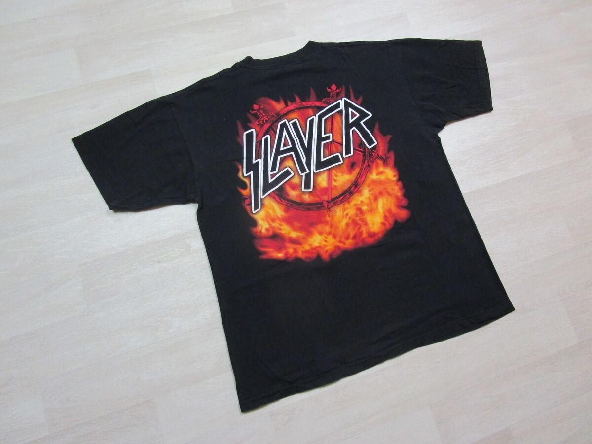 Vintage Slayer Band T-Shirt All Over Print Winterland 90's Vintage Slayer Band T-Shirt All Over Print Winterland 90's