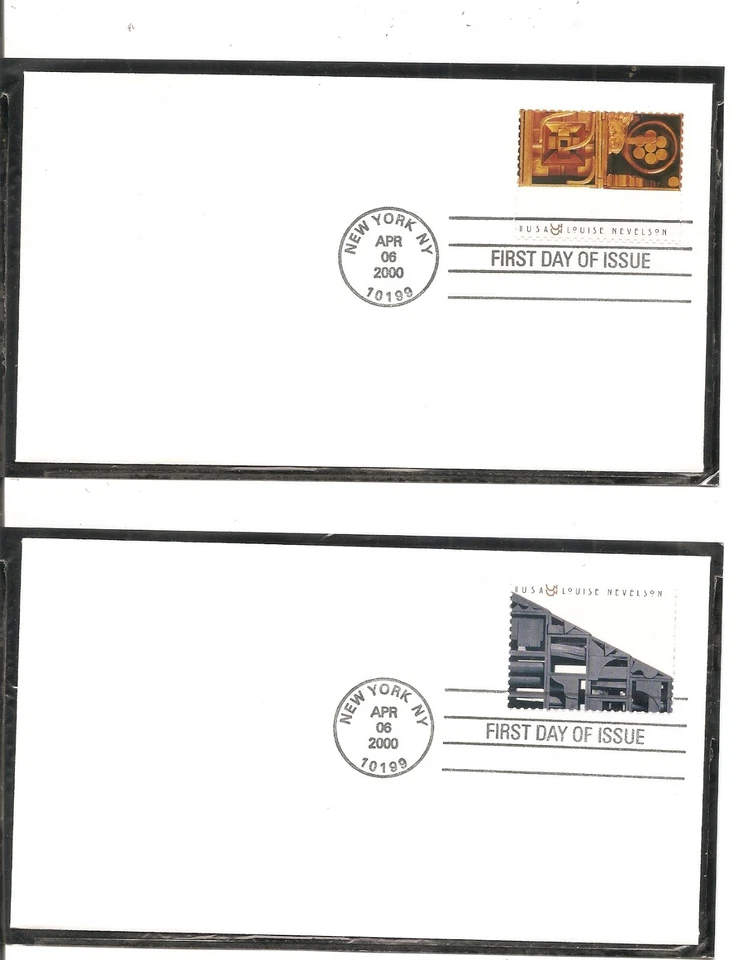 US SC # 3379-3383 Louise Nevelson FDC.  5 Covers Set. Uncacheted - Image 2 of 2