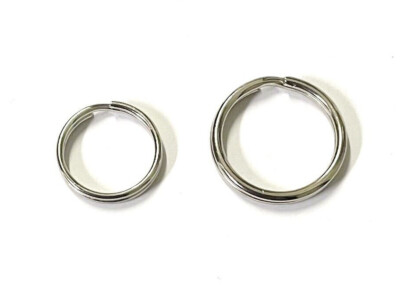 20 mm 25 mm geteilte O-Ringe vernickelt x1 - x50 Schlüsselanhänger Ketten Schlüsselband Basteln