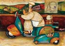 Ceramic Backsplash Tile Mural Chef Kitchen/Bathroom - Je Taime - Jennifer Garant