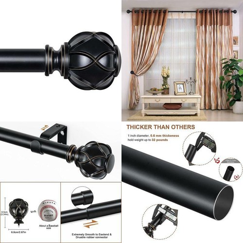 144 inch curtain rod