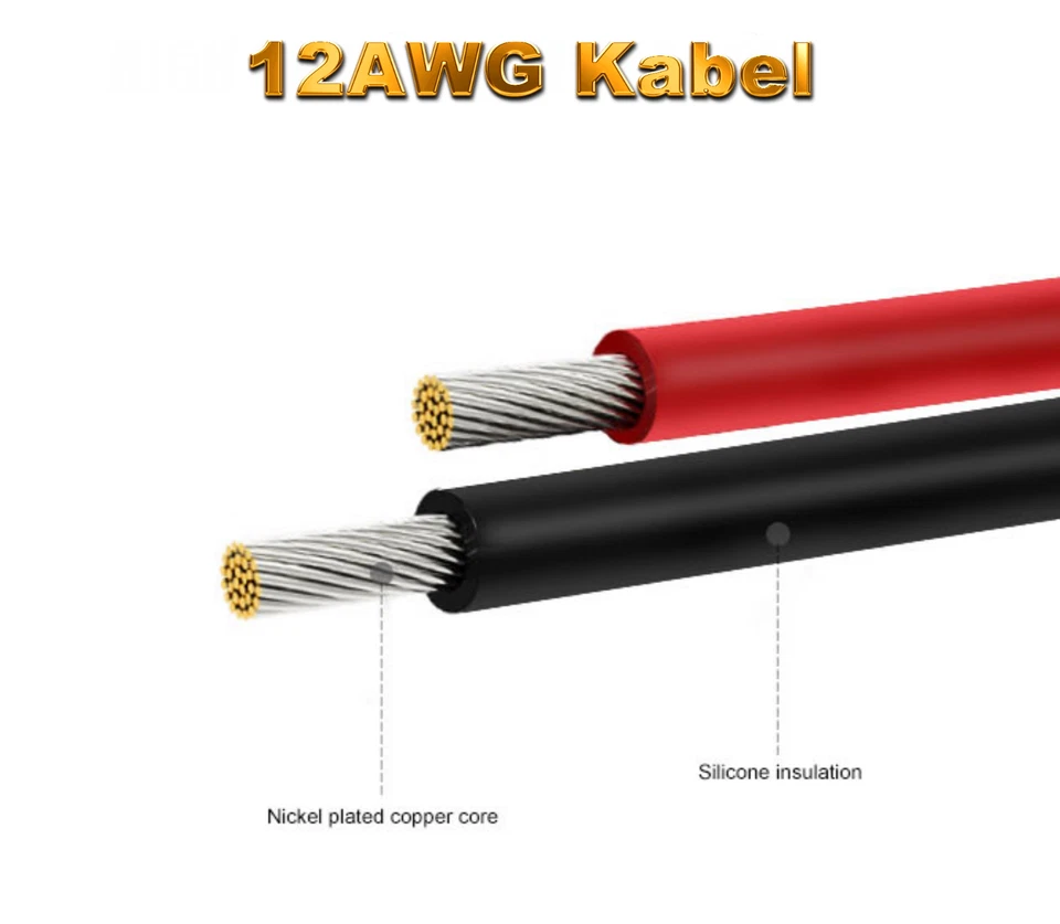 ✅ Adapter XT60 Female Buchse auf T-Dean Stecker Male 10cm 12AWG Kabel Lipo Akku✅ - Bild 3 von 4