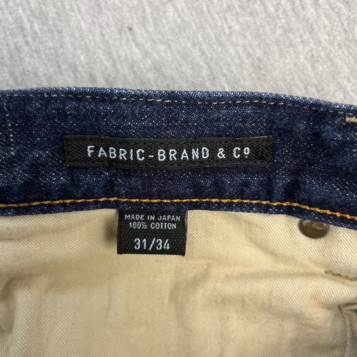 Fabric Brand & Co. Selvedge Slim Jeans Mens 31x34 Blue Denim Mace Made In Japan - Bild 18 von 24
