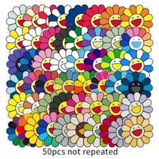 50 Stück Bombe Takashi Murakami Blume Regenbogen Aufkleber Laptop Aufkleber