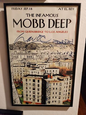 Prodigy Rip Mobb Deep Autographed Show Poster Prodigy (RIP) & Havoc RARE!!! 1 OF 1 ...