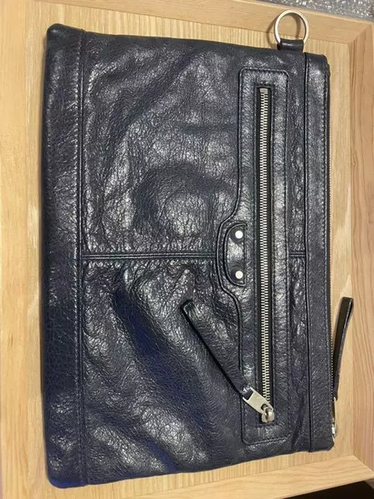 Balenciaga Navy Clip Clutch Bag | eBay