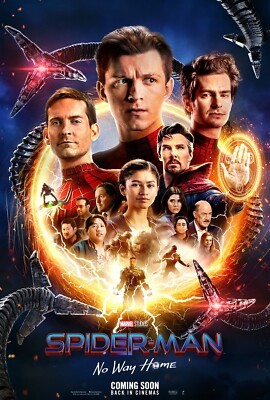 Spiderman No Way Home movie poster (R)  - 11'' x 17'' - Spiderman
