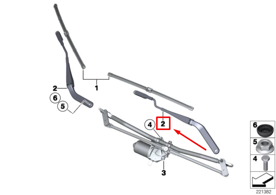 NEW MINI COUNTRYMAN R60 FRONT LEFT WIPER ARM LHD 61619449974 