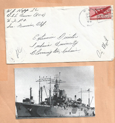 U.S.S. ANCON HYN 14,1945 FPO SAN FRAN NAVAL COVER + PC | eBay