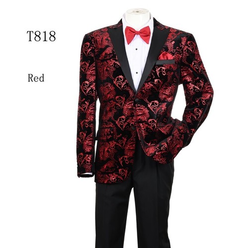 Men's Tuxedo jacket. Luxurious velvet for Party T818 - Picture 3 of 8