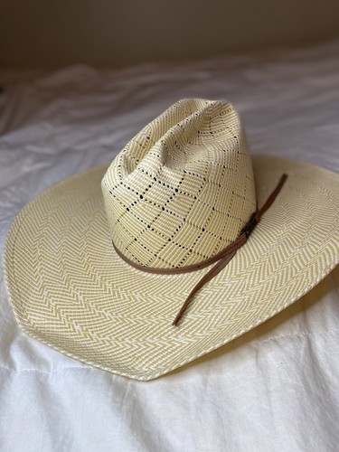 Long Oval Straw Cowboy Hat Size 