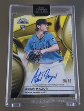 2025 Topps Chrome Black - Autographs Adam Mazur #CBA-AM Gold Refractor /50 (AU,