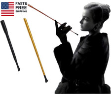 2 Pieces Audrey Style Vintage Extendable Cigarette Holder,Vintage Metal Long Ci