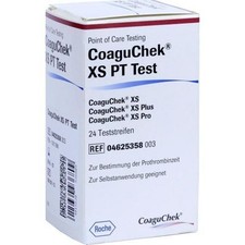 2x COAGUCHEK XS PT Test 24 ST
