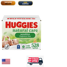 Huggies Natural Care Sensitive Baby Wipes Unscented Hypoallergenic 99 Purified