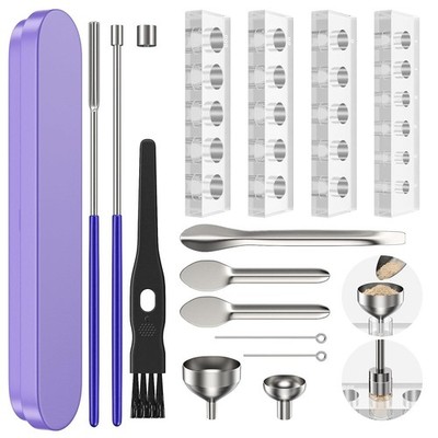 Capsule Filling Tools Tray Kit with Tamper
