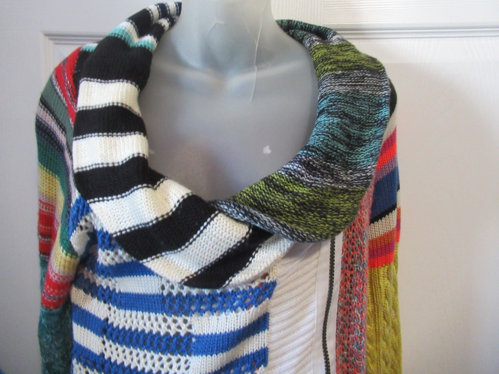 DESIGUAL Patchwork Asymmetrical Zip "NICE" Sweate… - image 2