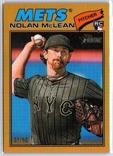 2026 Topps Heritage Nolan McLean #150 Chrome Gold Refractors #/50 New York Mets