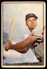 1953 Bowman Color #13 GUS ZERNIAL Philadelphia Athletics G (Wrinkles/Red)