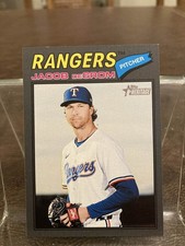 2026 Topps Heritage Dark Gray Jacob deGrom #98 Rangers