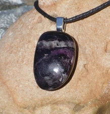 Polished Sugilite Free Form Crystal Pendant Necklace Love Stone Dream Work