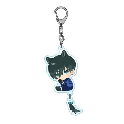 BLUELOCK ''Rin Itoshi'' Cat Linked acrylic keychain