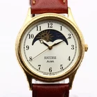 SEIKO ALBA SUCCESS Moonphase Men’s Quartz Watch Vintage Gold Tone V535-6B70
