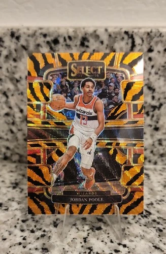 2023-24 Panini Select - Concourse Jordan Poole #18 Tiger Stripes Prizm
