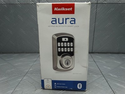 Kwikset Aura Satin Nickel Single Cylinder Electronic Keypad Smart Lock Deadbolt