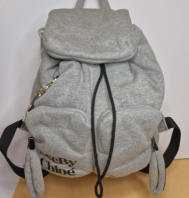See by Chloe Grey Soft Cotton Backpack Great Condition Clean & Branded Styling