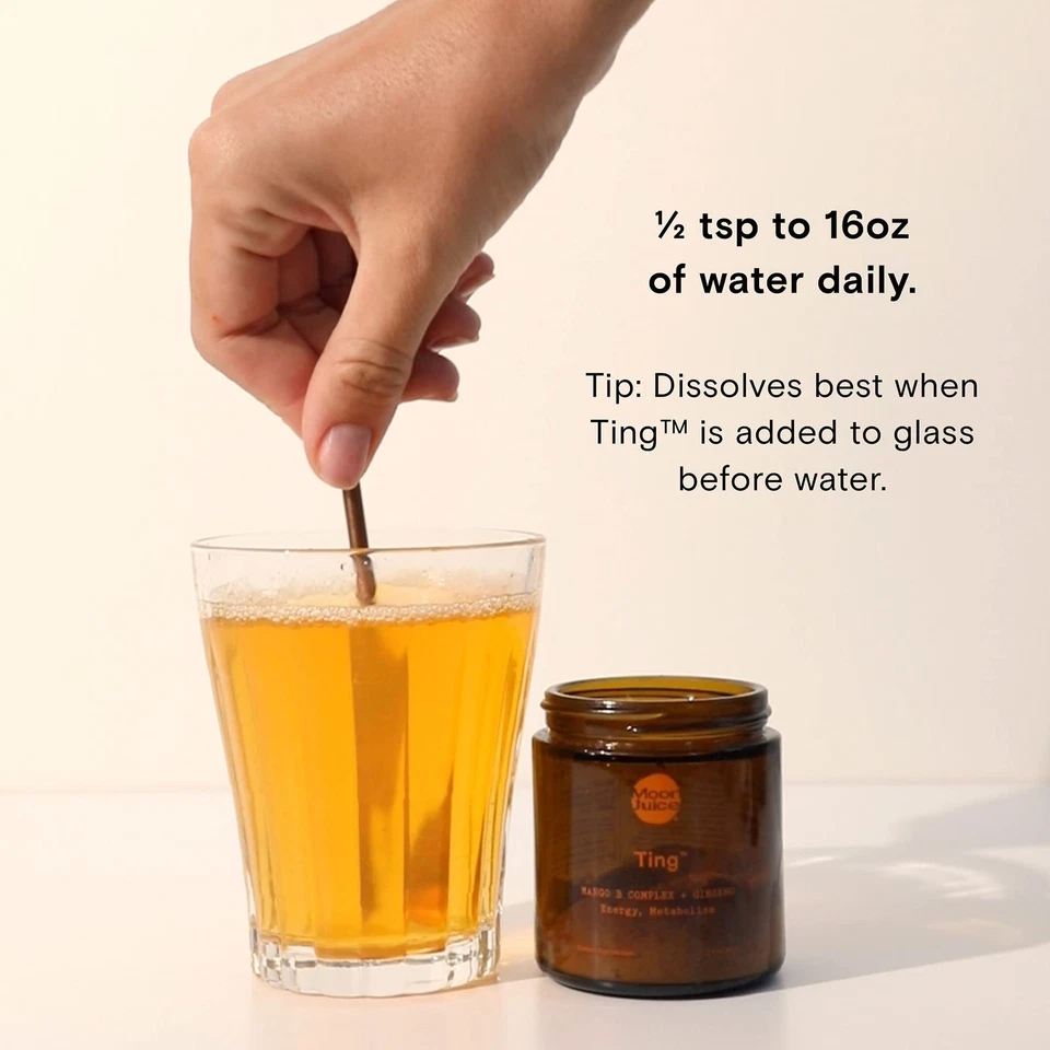 Jugo de Luna - Complejo Vitamínico B Ting Mango + Suplemento de Ginseng - Tarro 25 Servi... Foto 3 de 4