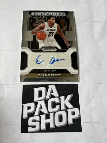 2022-23 Panini Prizm Draft Picks  Sensational Signatures Evan Battey #SS-EBA RC