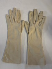 Vintage Ivory All Nylon Size 6.5 women  s opera gloves Made exclusively for Saks