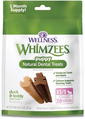 WHIMZEES Wellness Puppy Dog Dental Treats, Extra Small & Small Size   30 Count