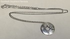 17" Sterling Silver Chain Circular Compass Pendant Necklace — photo 2