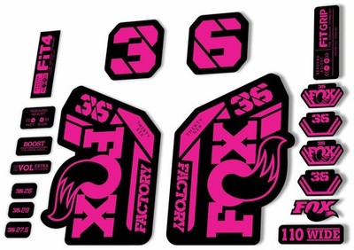 FOX 36 Factory 2021 Federgabel Aufkleber Set MTB Rosa