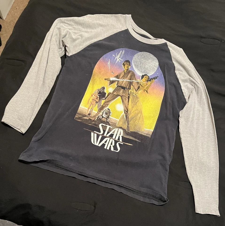 Бейсбольный реглан ретро Star Wars 70-е с длинным рукавом | БЕСПЛАТНАЯ ДОСТАВКА | MAD ENGINE LG мужские - Изображение 2 из 4