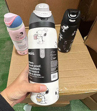 Snoopy Owala 32oz Black Whtie Water Bottle Stainless Steel - Exclusive Edition