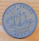 1957 Elizabeth II Half Penny — photo from another recent sale