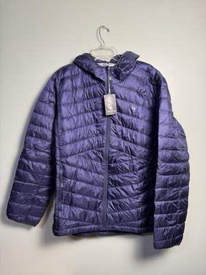 CAMEL CROWN Men's Packable Down Jacket Hooded Lightweight Puffer Insulated XL