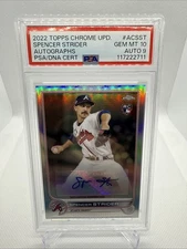 2022 Topps Chrome Update Series - Autographs Spencer Strider #AC-SST Rookie