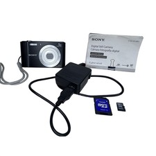 Sony Cybershot DSC-W800 20.1MP Digital Camera Battery Charger 16GB SD CARD