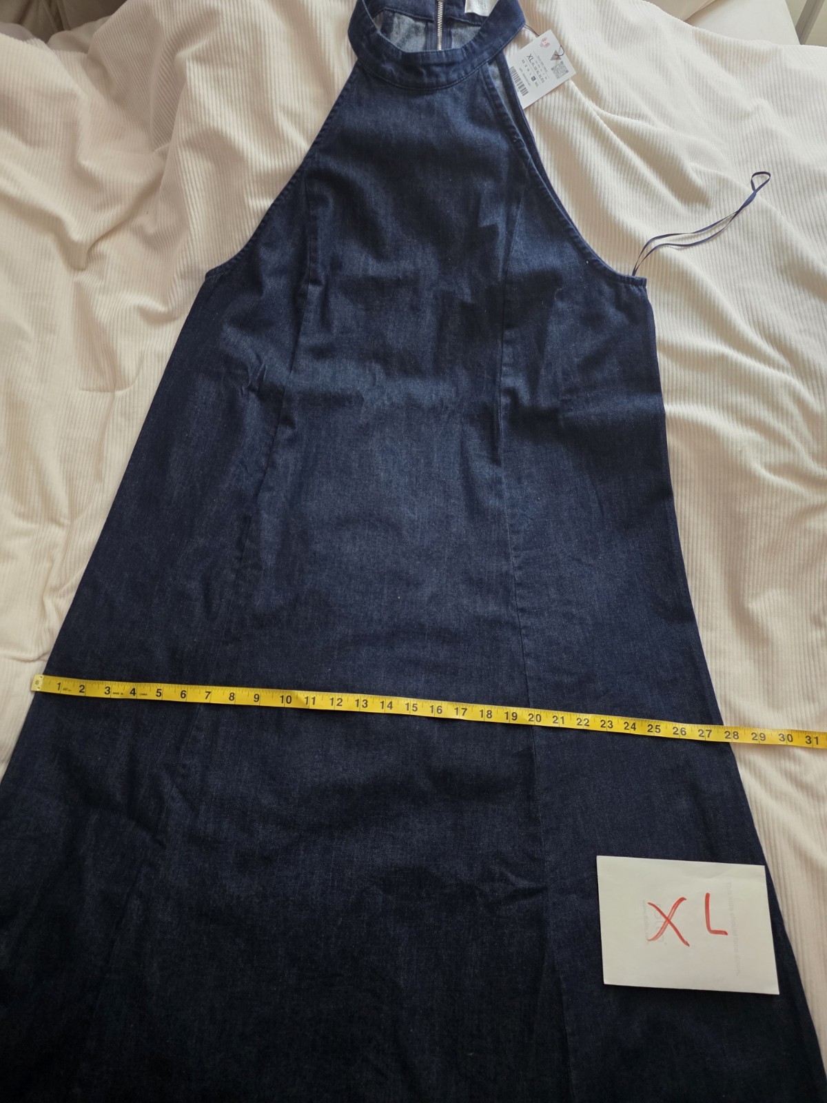ZARA TRF halter denim dress dark blue BNWT image 8