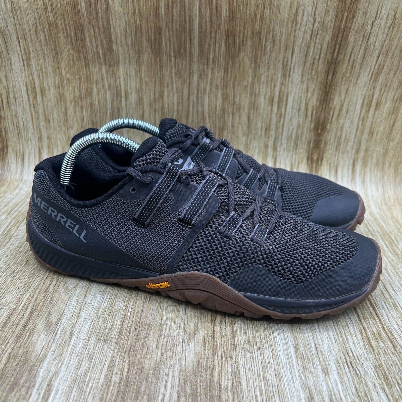 Merrell Trail Glove 6 Uomo Taglia 9.5 Nero Gomma Scarpe da Corsa Sneakers J135379