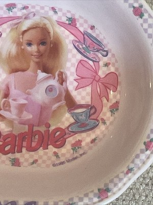 Vintage 1995 Barbie Girls Dinnerware Bowl & Plate Zak Designs