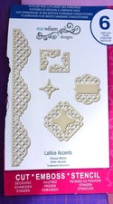 DIE SET. Spellbinders.  6  dies  LATTICE  ACCENTS .On Magnet in Wallet