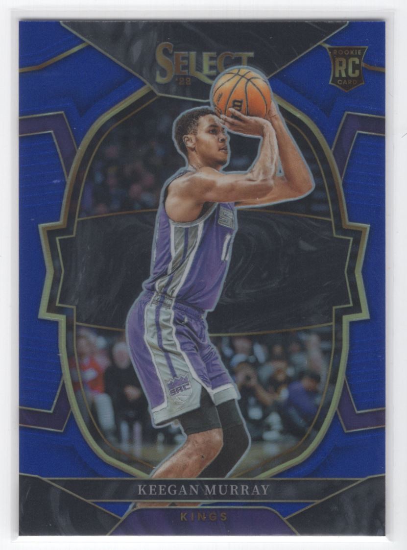 #81 2022-23 Panini Select Blue Prizm Keegan Murray Rookie Sacramento Kings